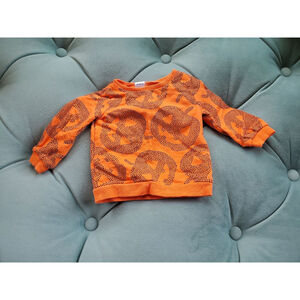 Baby Carter's Orange Halloween Pumpkin Long Sleeve Shirt 12m